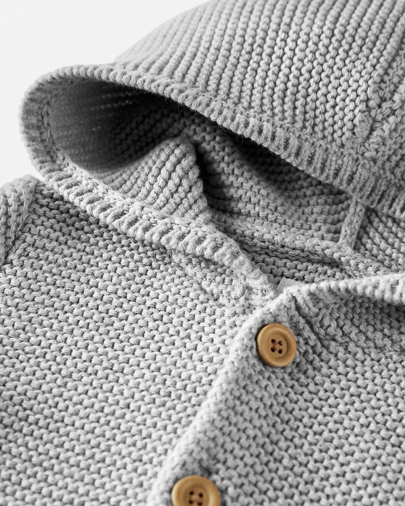 Toddler Organic Cotton Signature Stitch Cardigan in