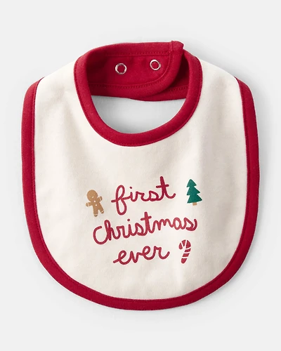 Baby "My First Christmas Ever" Holiday Bib