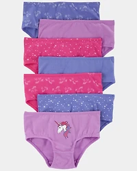 Kid 7-Pack Unicorn Brief Stretch Cotton Undies