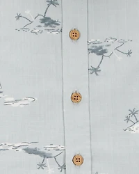 Baby 2-Piece Button-Down Shirt & Short Set - Blue