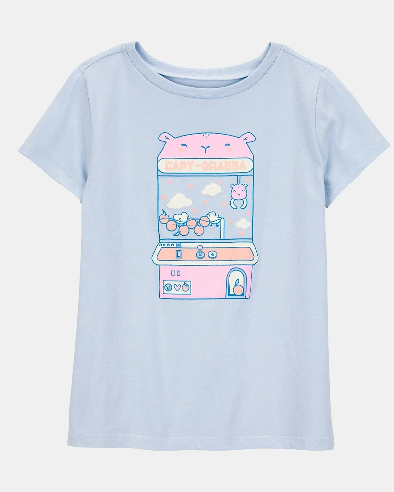 Kid Capy-Grabba Short-Sleeve Graphic Tee - Blue