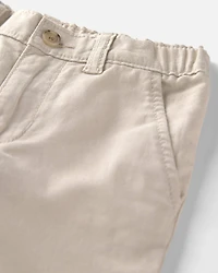 Toddler Boy Linen Pants Made with Organic Cotton