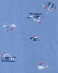 Toddler Boy 2-Pack Boat Snug Fit 1-Piece Pajama Set - Blue