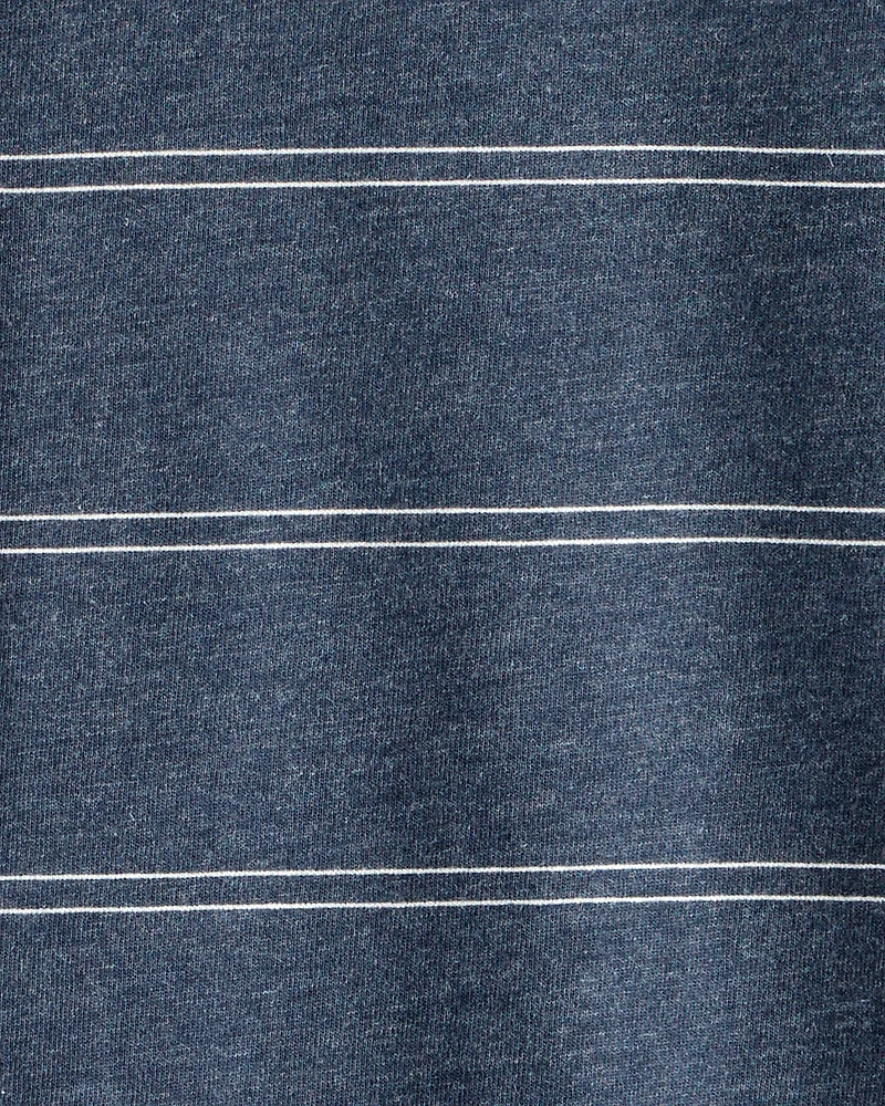 Boys Striped Long-Sleeve Tee - Navy