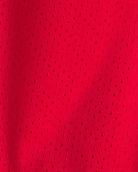 Boys Striped Mesh Active Shorts - Red