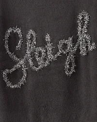 Girls Christmas Sleigh Long-Sleeve Sweater - Grey