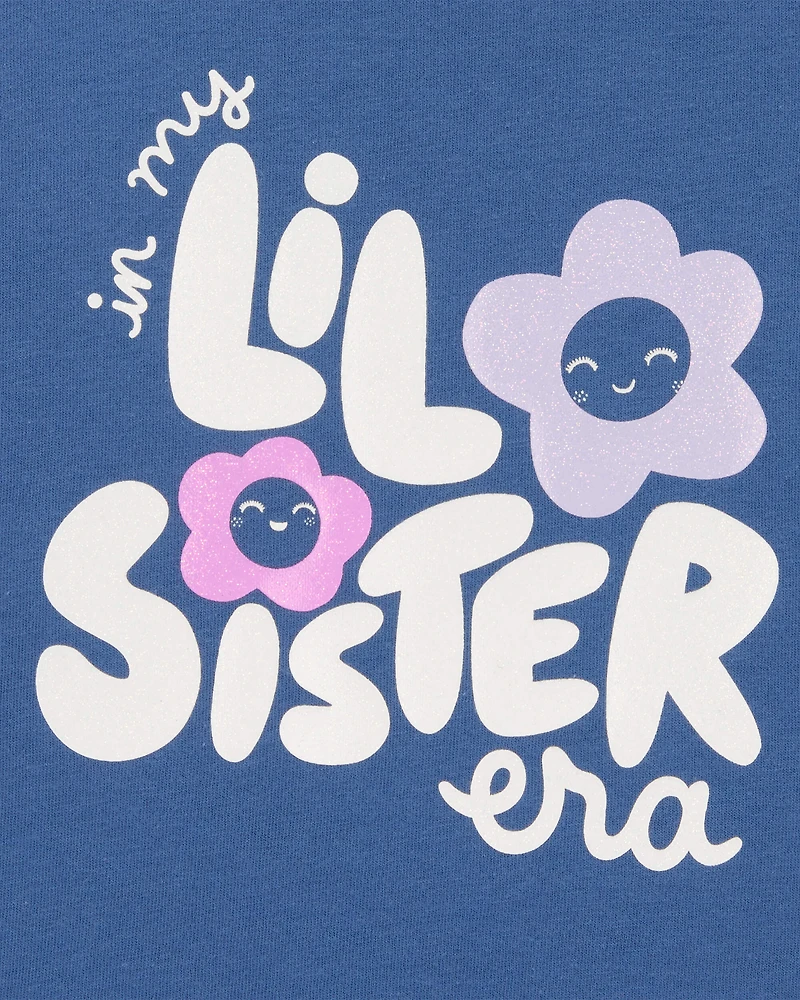 Toddler Lil' Sister Short-Sleeve Graphic Tee - Blue