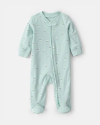 Baby Sailboat 2-Way Zip Sleep & Play Pajama - Green