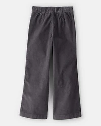 Girls Corduroy Wide-Leg Pants - Grey