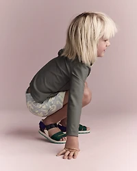 Toddler Boy Tropical Swim Trunks - Light Blue