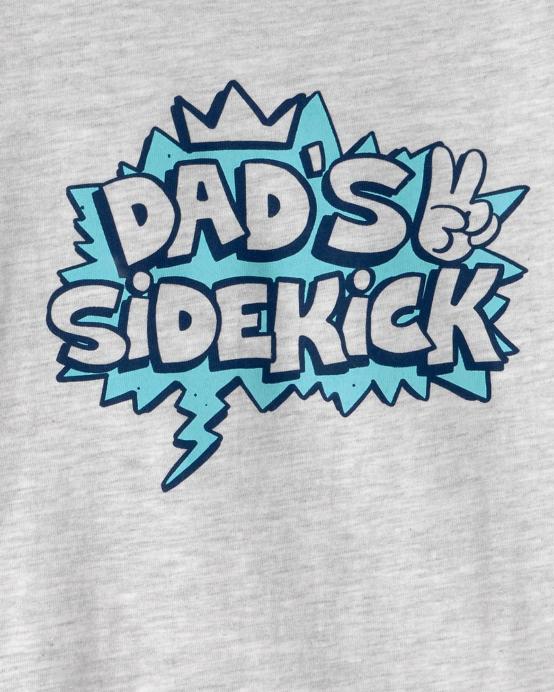 Toddler Boy Father's Day 'Dad's Sidekick' Graphic Tee - Grey