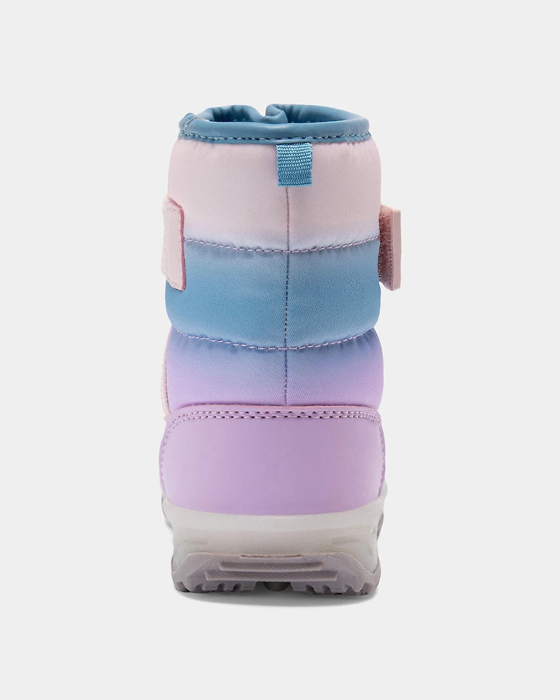 Toddler Girl Light-Up Ombre Snow Boots - Blue/Purple