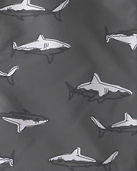 Baby Boy Shark Raincoat - Grey