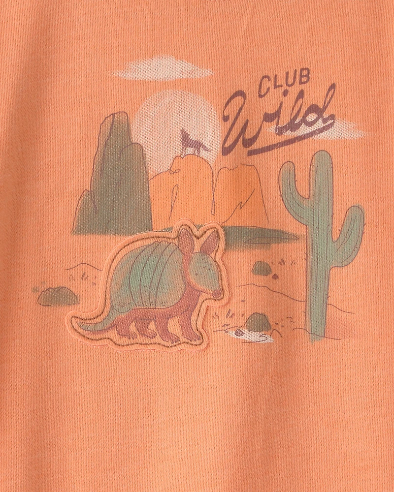 Baby Boy 'Club Wild' Armadillo Graphic Tee - Orange