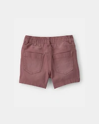 Toddler Boy Twill Pull-On Shorts - Brown