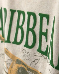 Boys 'Caribbean Island' Graphic Tee - Cream