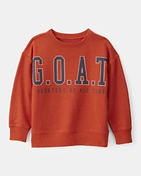 Boys GOAT French Terry Pullover Sweatshirt - Orange