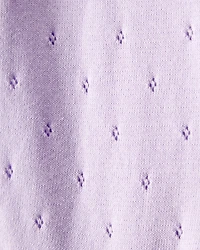 Baby Girl Long-Sleeve Sweater Bodysuit - Purple