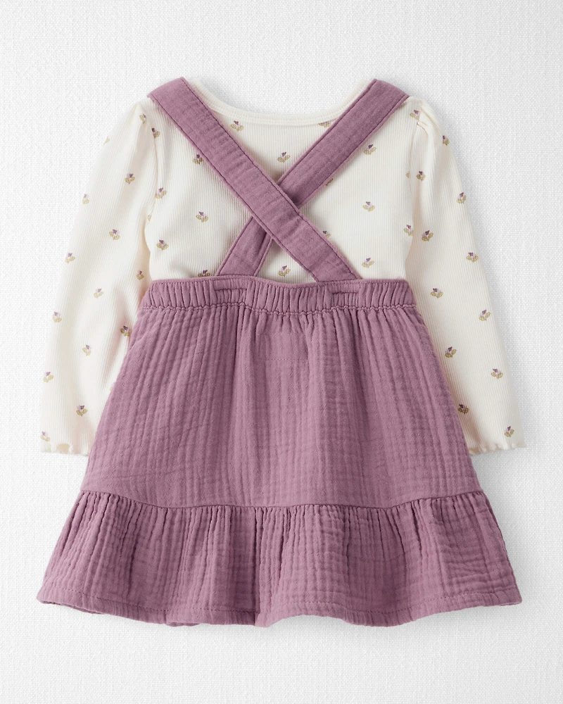 Baby Girl 2-Piece Organic Cotton Jumper Set
