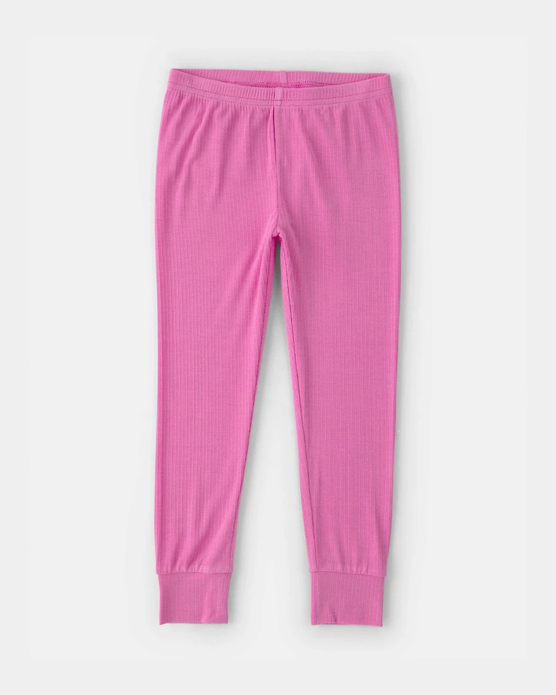 Toddler Girl PurelySoft Short-Sleeve Snug Fit 2-Piece Pajama Set - Pink