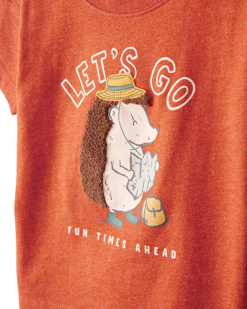 Toddler Boy Hedgehog Short-Sleeve Graphic Tee - Orange