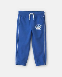 Toddler Boy 'Let's Play' French Terry Joggers - Blue
