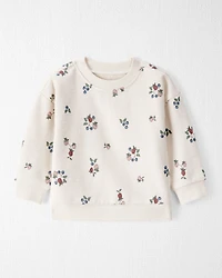 Baby Organic Cotton French Terry Sweatshirt in Berry Blossom Print