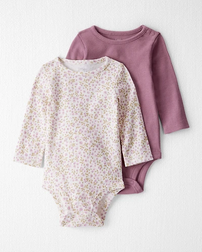 Baby Girl 2-Pack Organic Cotton Bodysuits