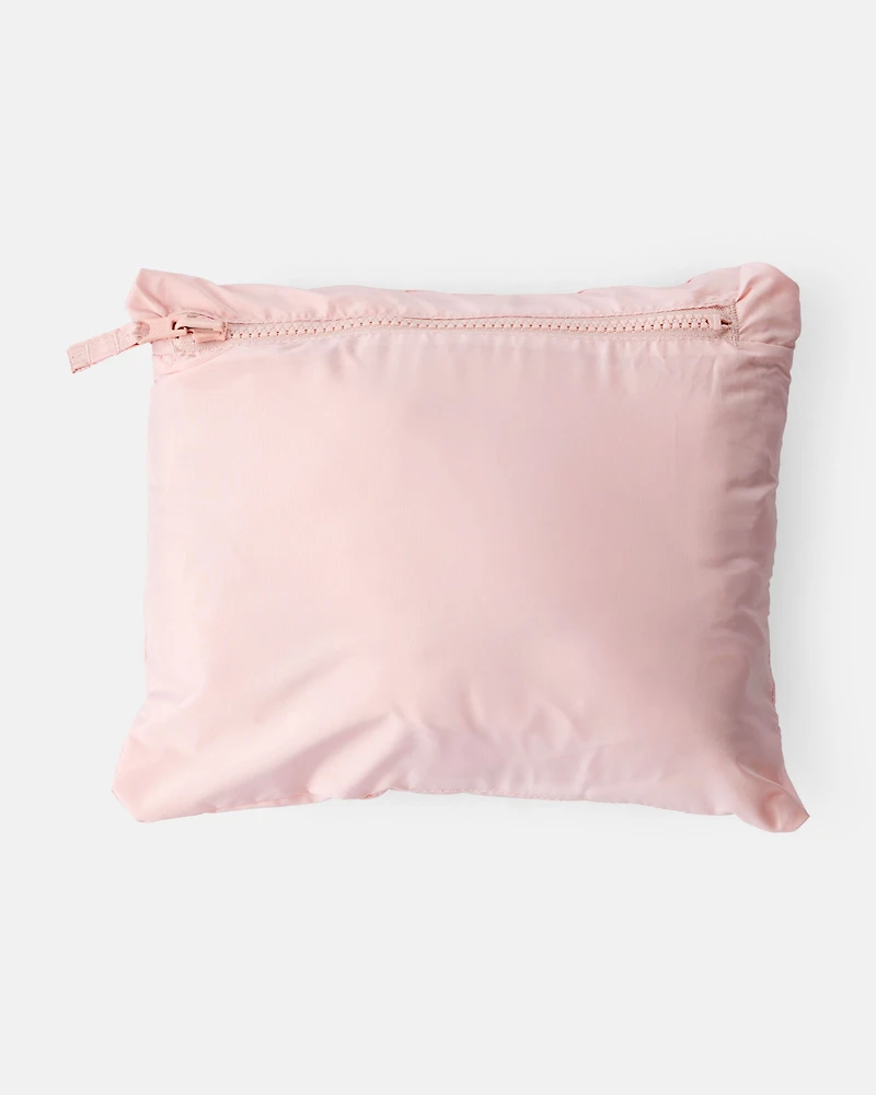 Kid Packable Hooded Puffer Jacket - Pink