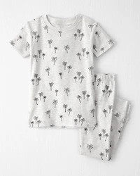 Toddler 2-Piece Organic Cotton Pajamas in Palm Trees