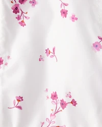 Baby Girl Floral Long-Sleeve Midweight Anorak Jacket - White