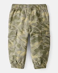 Baby Boy  Cotton Twill Pull-On Cargo Joggers - Camo