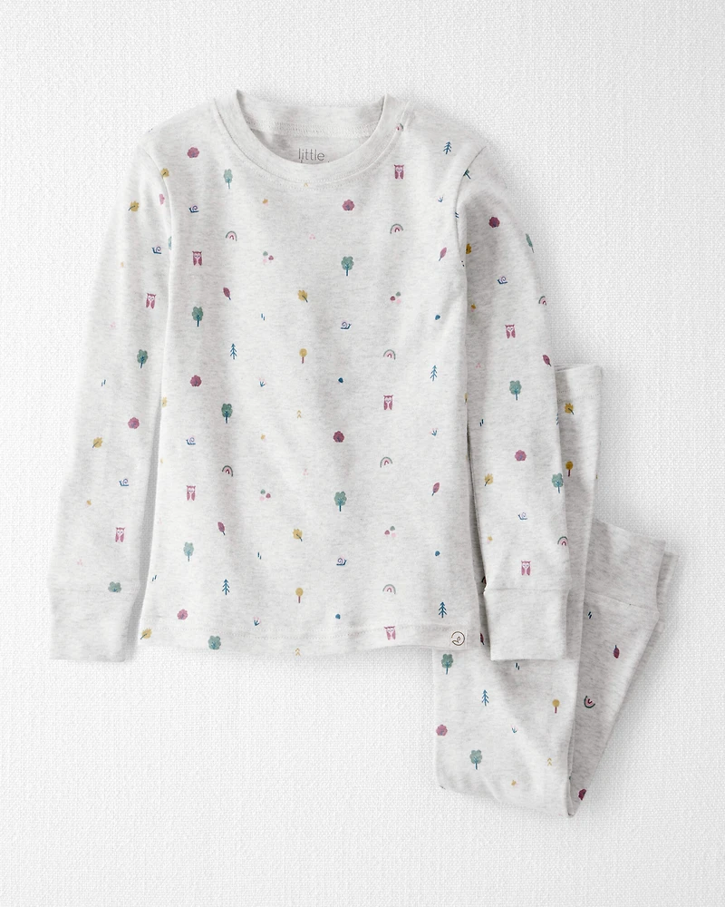 Toddler Organic Cotton Pajamas in Nature Icon Print