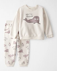 Toddler 2-Piece Set Made with Organic Cotton in Artic Friends Print