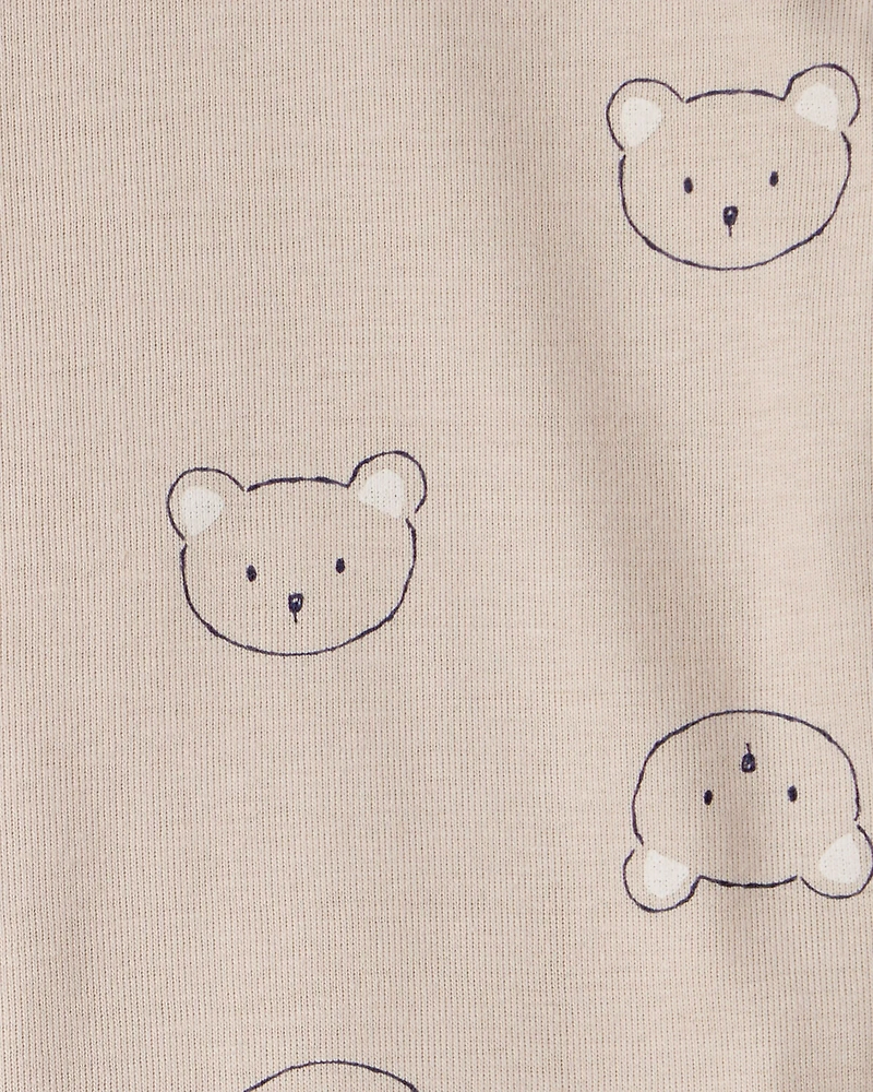 Baby Boy 3-Piece Bear Print Long-Sleeve Bodysuit & Pant Set - Brown/White