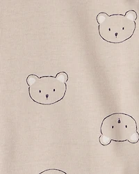 Baby Boy 3-Piece Bear Print Long-Sleeve Bodysuit & Pant Set - Brown/White