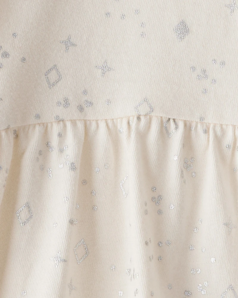 Toddler Girl Floral Top - Ivory