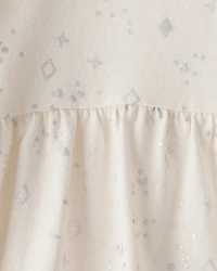 Toddler Girl Floral Top - Ivory