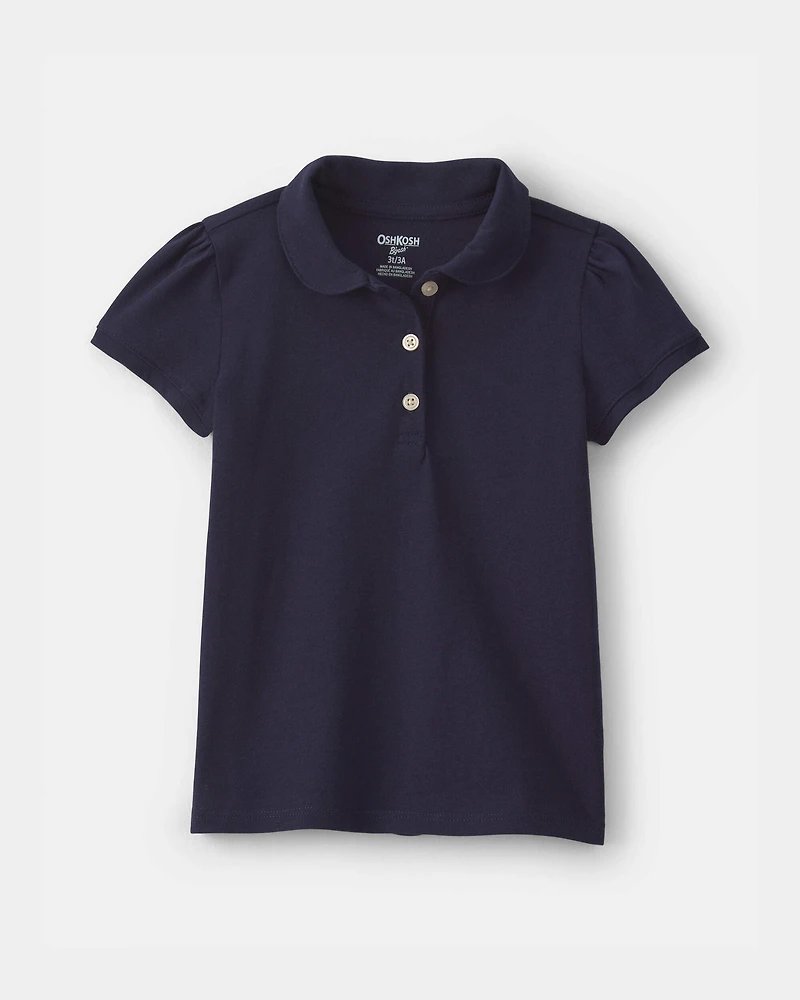 Toddler Girl 2-Pack Uniform Polo Shirts