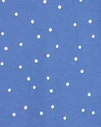 Kid Polka Dot Short-Sleeve Fashion Top - Blue