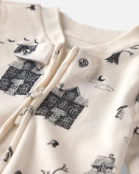 Baby Organic Cotton Sleep & Play Pajamas in Spooky Village