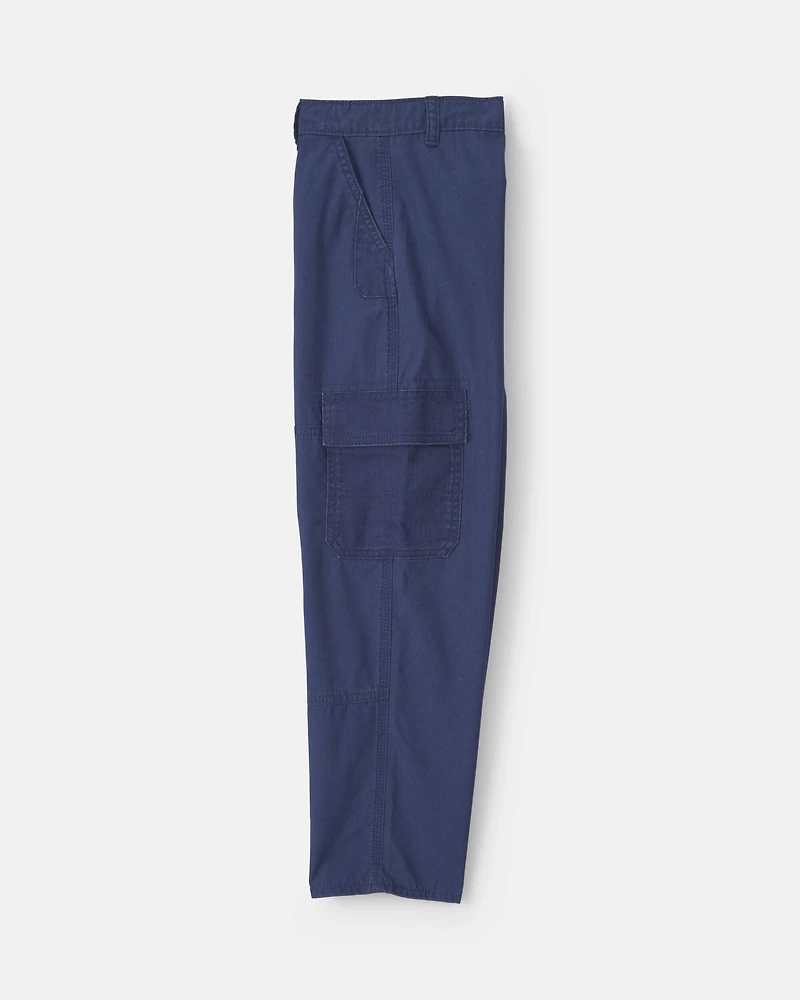 Boys Baggy Cargo Pants - Navy Blue