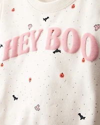 Baby 2-Piece Hey Boo Halloween Outfit Set - Cream