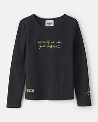 Girls Wicked Elphaba Rib Top - Black