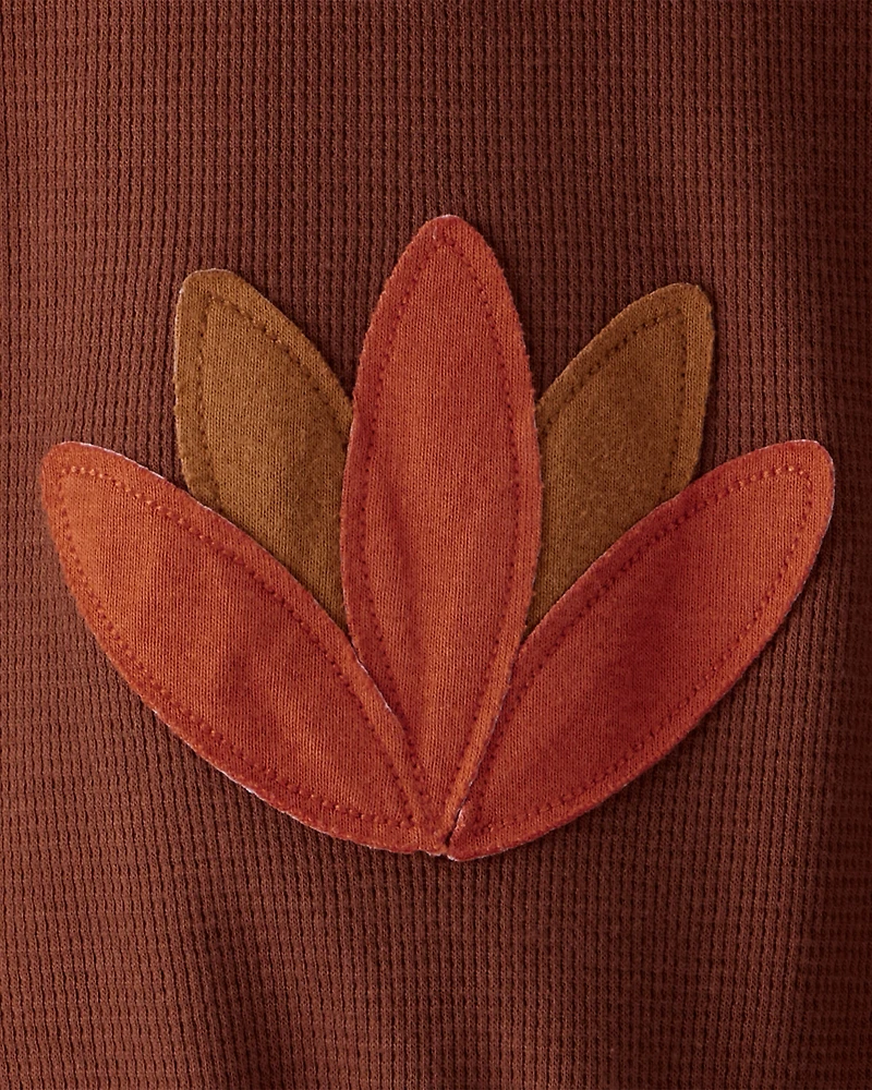 Baby Turkey Long-Sleeve Hooded Jumpsuit - Brown