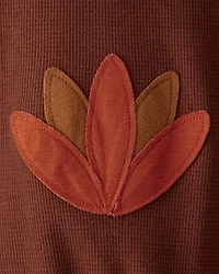 Baby Turkey Long-Sleeve Hooded Jumpsuit - Brown