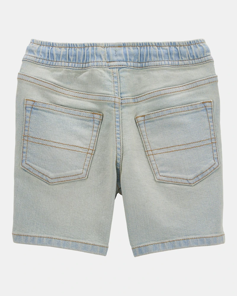 Kid Pull-On Denim Short - Light Blue Wash
