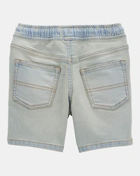 Kid Pull-On Denim Short - Light Blue Wash
