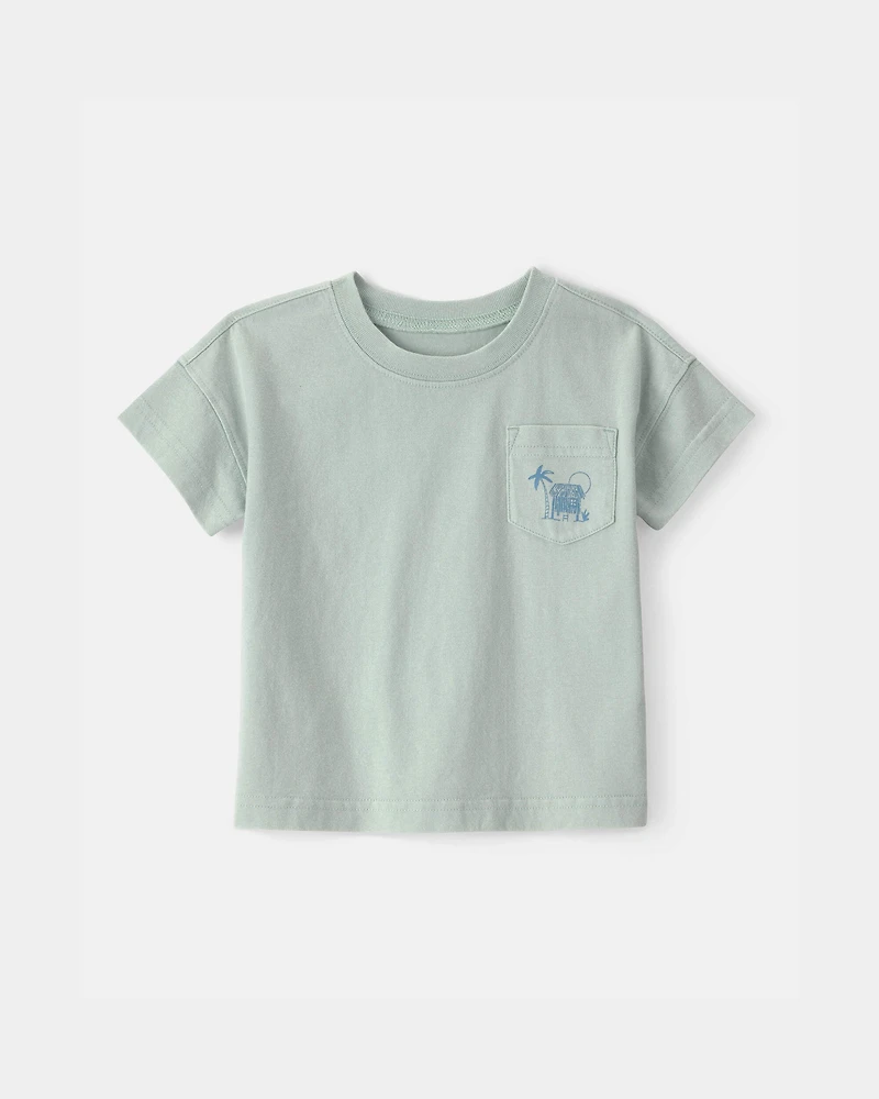 Baby Boy Pocket Tee - Mint Green