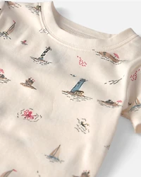 Baby 2-Piece Organic Cotton Pajamas in Coastal Vacation